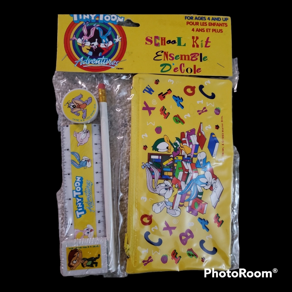 Vintage 1993 Tiny Tunes School Kit Ruler Eraser